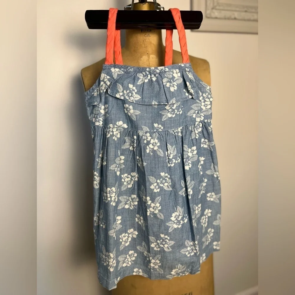 Gymboree chambray girls dress size 5 NWT